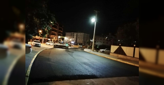 Körfez’de Asfaltta Gece Mesaisi