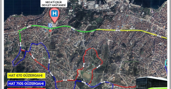 Gölcük’te Yeni Hastane İçin 3 Hatta Güzergah Değişikliği