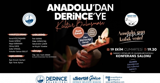 Anadolu’dan Derince’ye  Kültür Buluşması