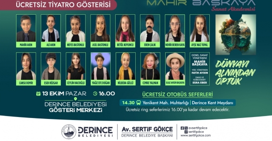 Derince’de Ücretsiz Tiyatro Gösterisi