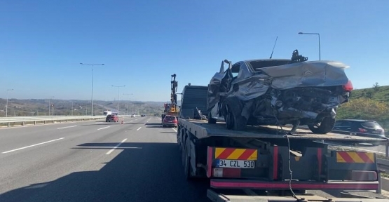 KUZEY MARMARA OTOYOLU'NDA OTOMOBİLLER ÇARPIŞTI: 5 YARALI