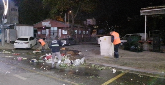 Körfez’de Temizlik Mesaisi Gece de Sürüyor