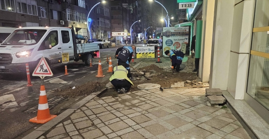 Büyükşehir Gece de Durmadan Çalışıyor