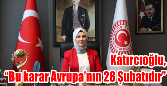 Katırcıoğlu,  “Bu karar Avrupa’nın 28 Şubatıdır”